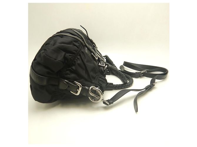 Borsa Prada Gathered BN1407 in Nero - vista 7