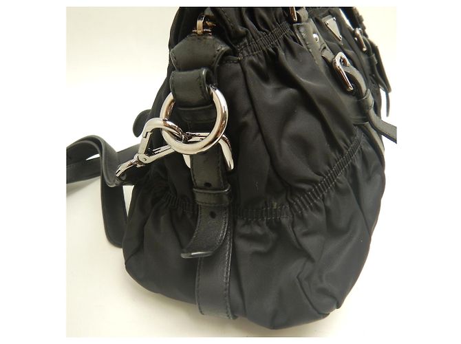 Borsa Prada Gathered BN1407 in Nero - vista 9