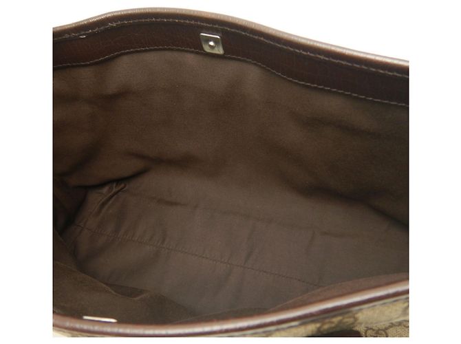 Borsa Tote Gucci in tela GG Supreme e pelle beige - vista 18