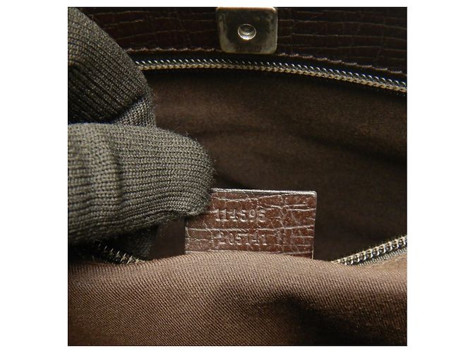 Borsa Tote Gucci in tela GG Supreme e pelle beige - vista 21