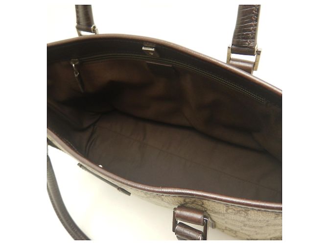 Borsa Tote Gucci in tela GG Supreme e pelle beige - vista 4