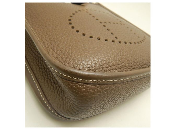 Hermès Borsa a tracolla HERMES Evelyne TPM Taupe - vista 12