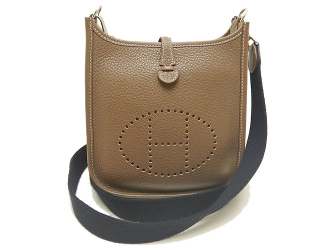 Hermès Borsa a tracolla HERMES Evelyne TPM Taupe - vista 2