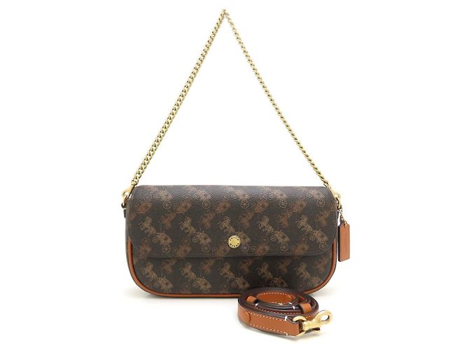 Borsa a catena con patta COACH Brooke Marrone - vista 2