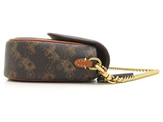 Borsa a catena con patta COACH Brooke Marrone - vista 3