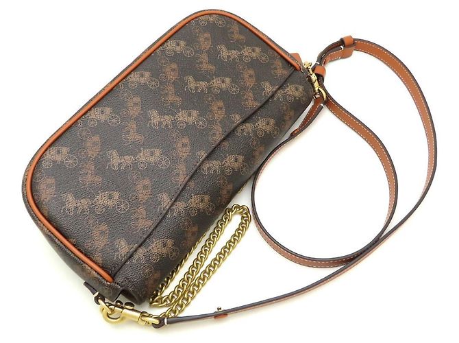 Borsa a catena con patta COACH Brooke Marrone - vista 5