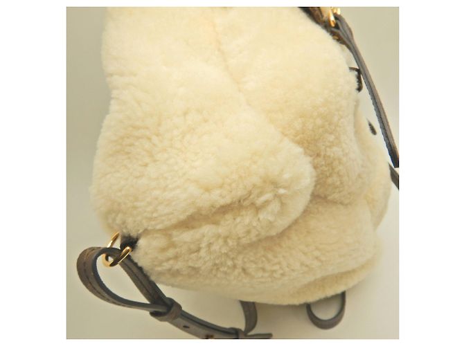 Zaino Louis Vuitton Monogram Shearling LV SKI Crudo - vista 12