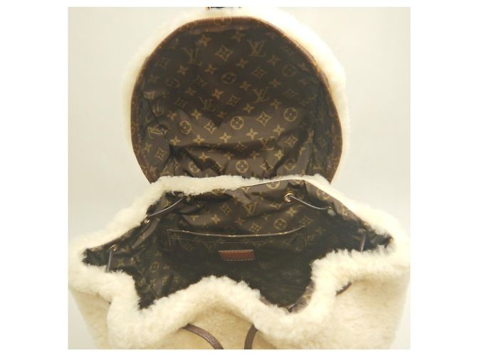 Zaino Louis Vuitton Monogram Shearling LV SKI Crudo - vista 13