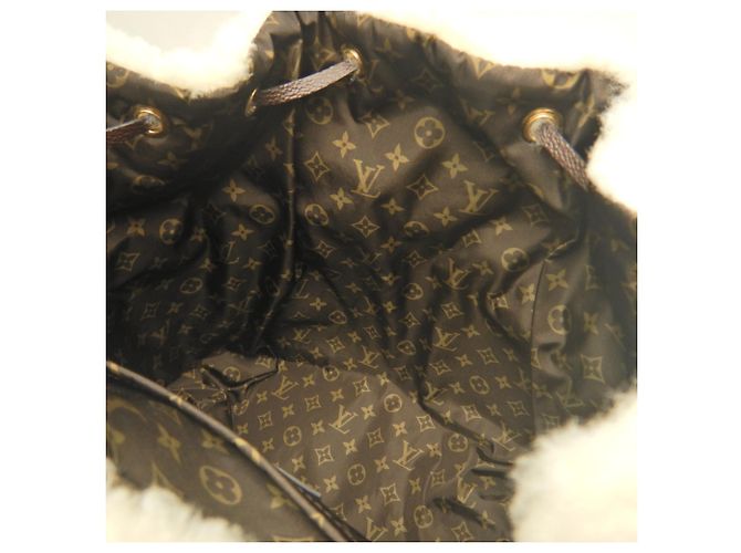 Zaino Louis Vuitton Monogram Shearling LV SKI Crudo - vista 14