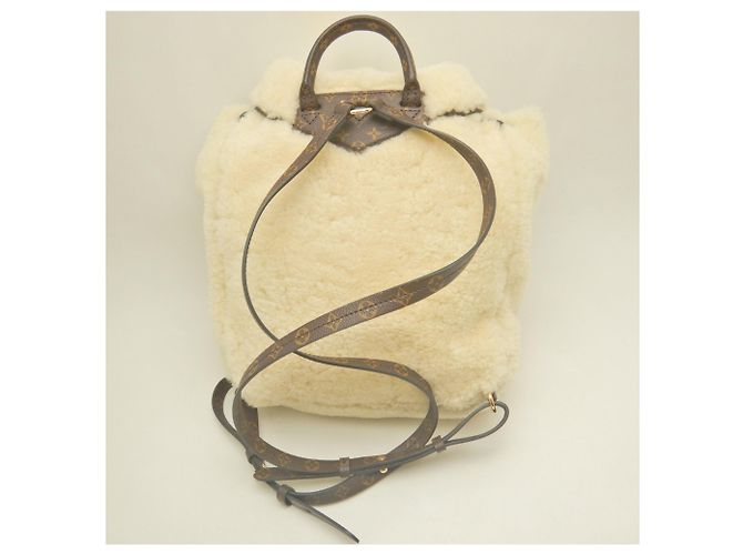 Zaino Louis Vuitton Monogram Shearling LV SKI Crudo - vista 4