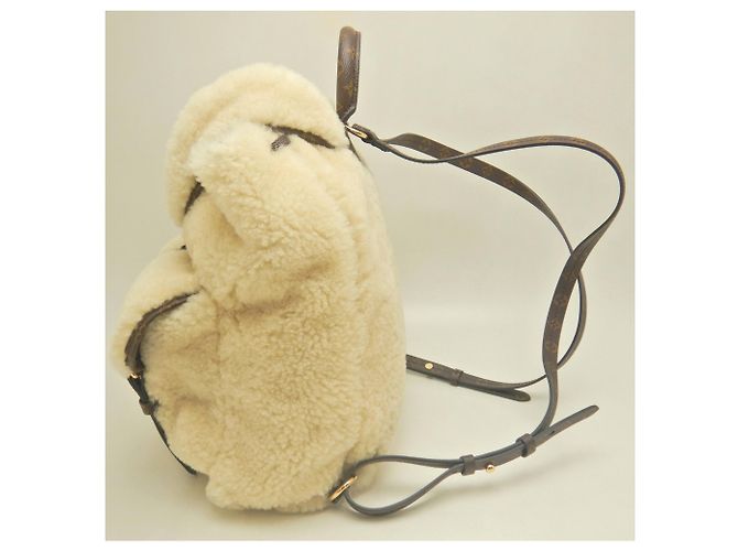 Zaino Louis Vuitton Monogram Shearling LV SKI Crudo - vista 5