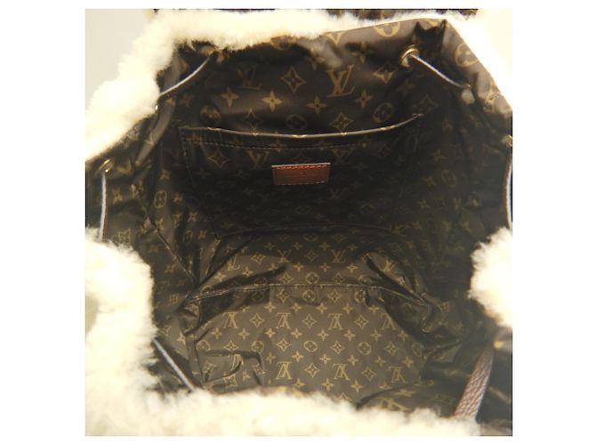 Zaino Louis Vuitton Monogram Shearling LV SKI Crudo - vista 6