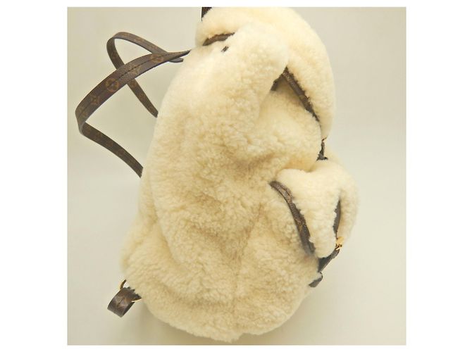 Zaino Louis Vuitton Monogram Shearling LV SKI Crudo - vista 7