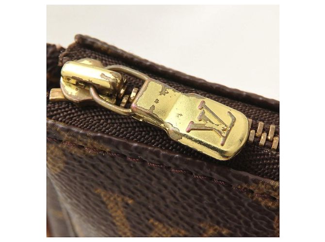 Bolsa Louis Vuitton Monogram Pochette Accessoires Marrom Monograma - vista 11