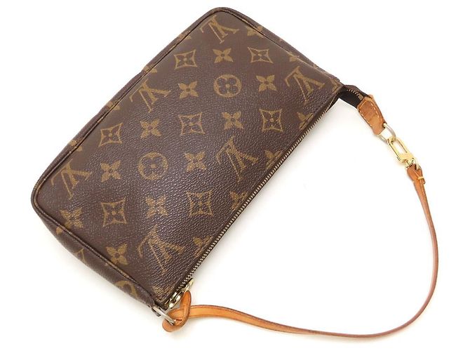 Bolsa Louis Vuitton Monogram Pochette Accessoires Marrom Monograma - vista 5