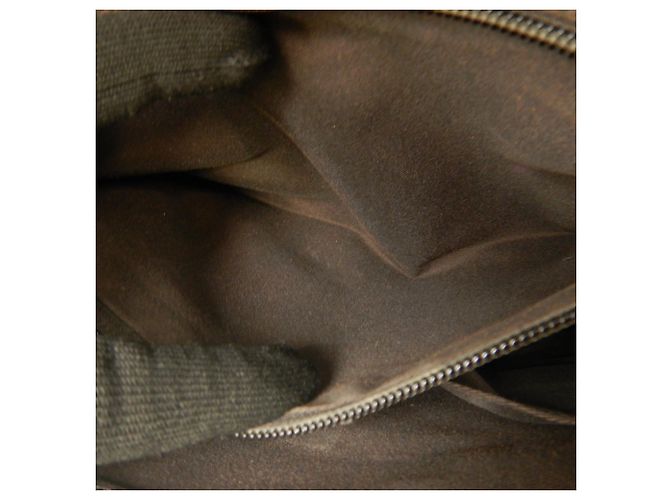 Borsa a tracolla Gucci in tela GG beige e pelle - vista 20