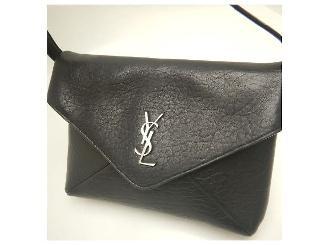 Borsa a tracolla Yves Saint Laurent Cassandra Envelope Messenger Nero - vista 10