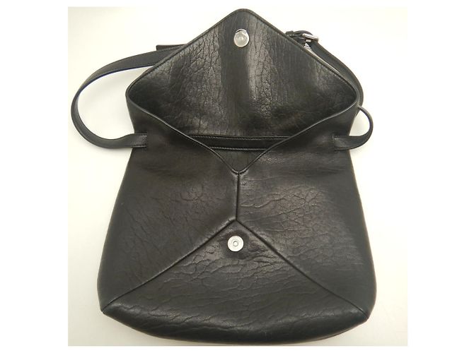 Borsa a tracolla Yves Saint Laurent Cassandra Envelope Messenger Nero - vista 5