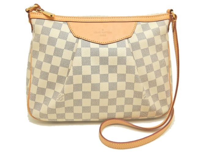 Borsa a tracolla Louis Vuitton Damier Azur Siracusa PM Blu - vista 2