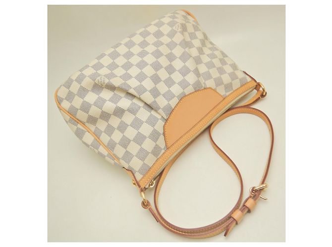 Borsa a tracolla Louis Vuitton Damier Azur Siracusa PM Blu - vista 3