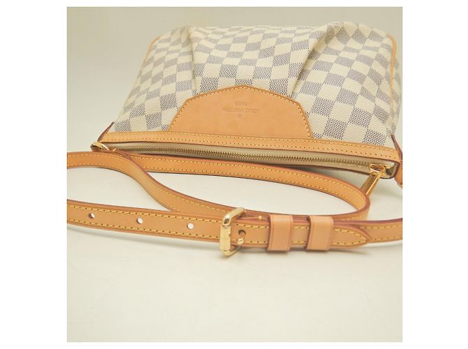 Borsa a tracolla Louis Vuitton Damier Azur Siracusa PM Blu - vista 4