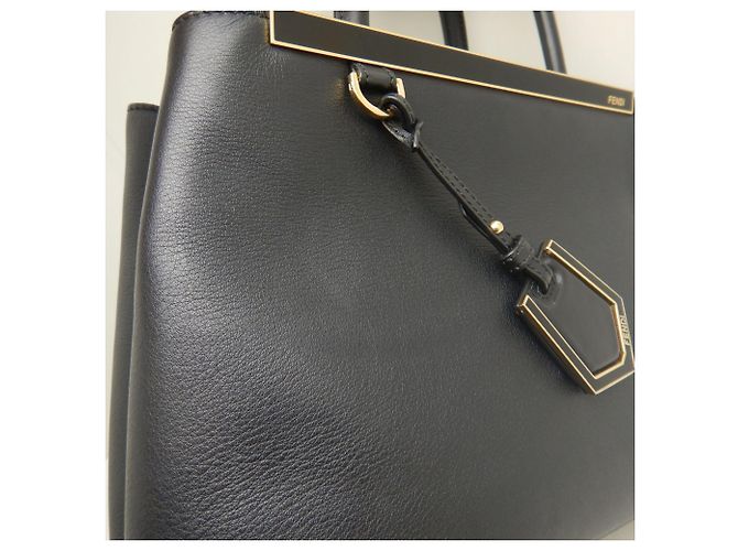 Borsa Fendi Petite 2Jours Nero - vista 8