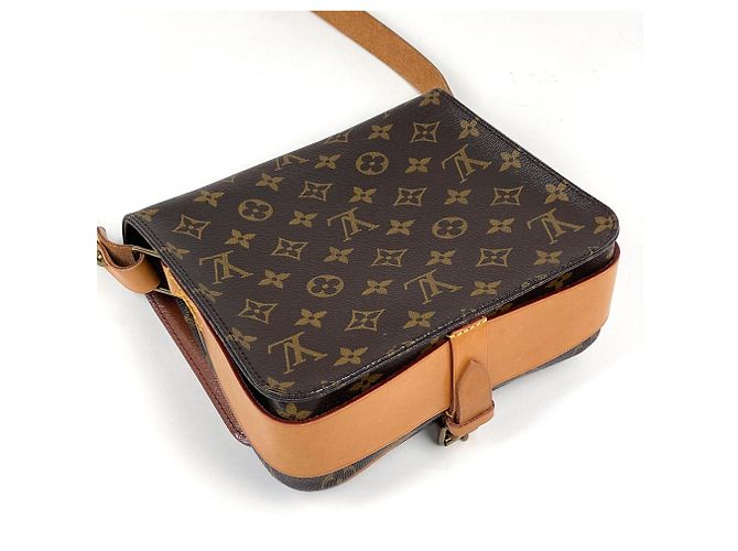 Borsa a tracolla Louis Vuitton Cartouchiere 22 Marrone Monogramma - vista 2