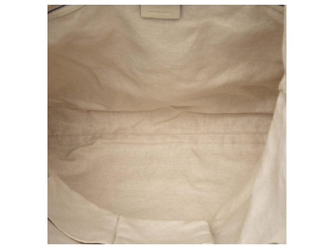 Bamboo Borsa Shopper Gucci in vitello bianco con bambù - vista 4