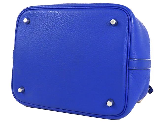 Hermès Blue Clemence Picotin Lock 22 Blu scuro - vista 3