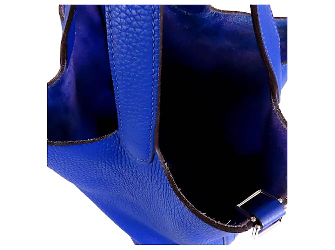 Hermès Blue Clemence Picotin Lock 22 Blu scuro - vista 4