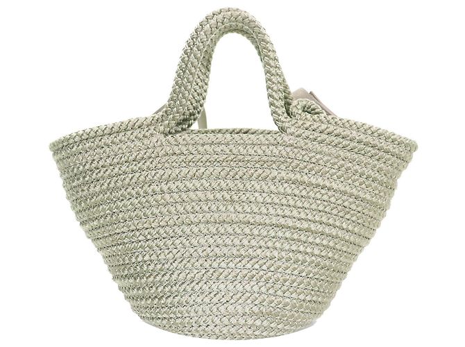 Borsa Ibiza Basket Balenciaga Small in nylon verde Verde chiaro - vista 2