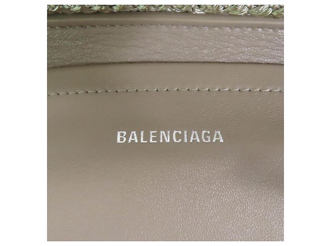 Borsa Ibiza Basket Balenciaga Small in nylon verde Verde chiaro - vista 6