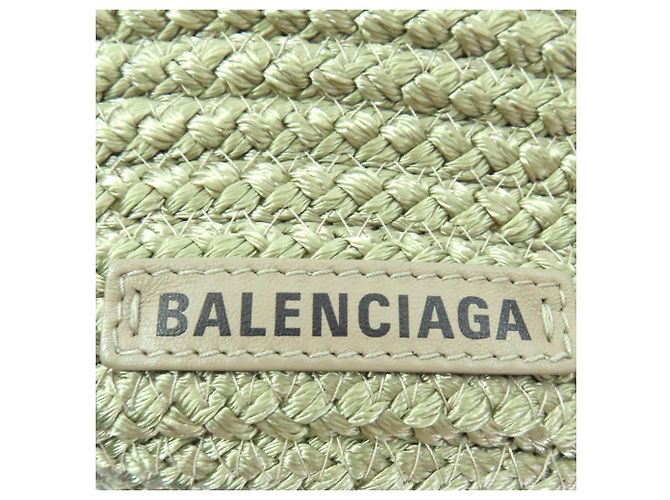 Borsa Ibiza Basket Balenciaga Small in nylon verde Verde chiaro - vista 9