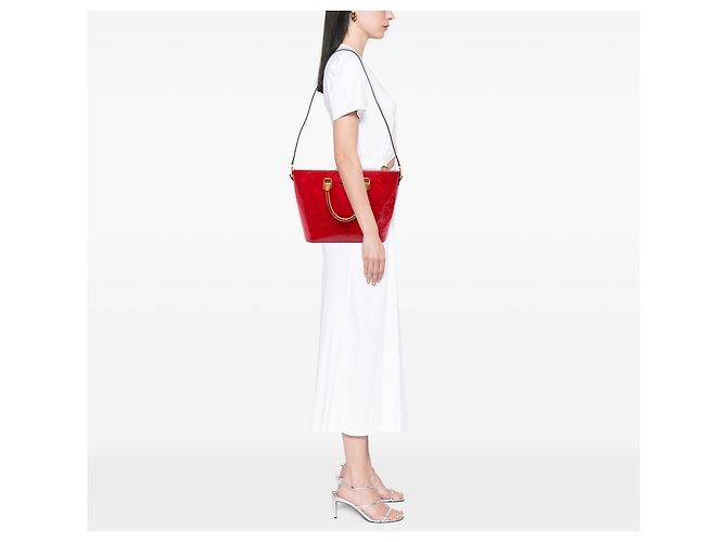 Louis Vuitton Red Monogram Vernis Montebello MM - view 6