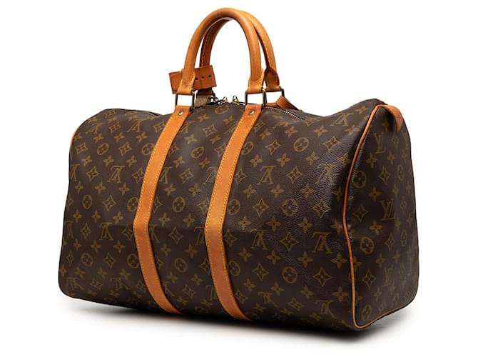 Louis Vuitton Brown Monogram Keepall 45 Marrone - vista 2