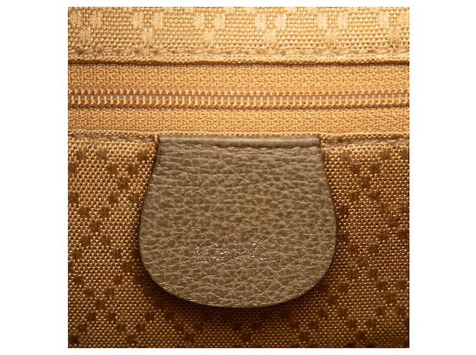 Bamboo Zaino Gucci in camoscio marrone con bambù Cachi - vista 5