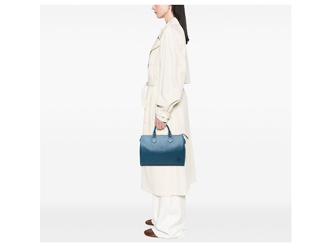 Louis Vuitton Blue Epi Speedy 35 - vista 6