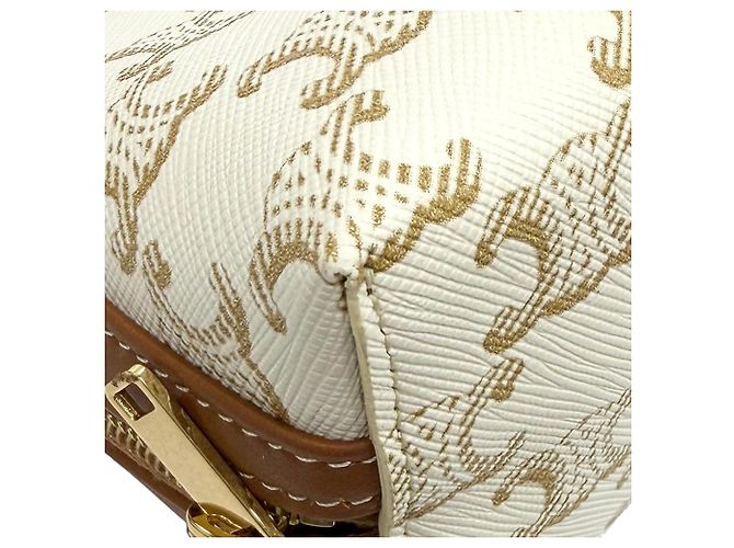 Céline Celine Triomphe Clutch mit Kette aus beschichtetem Canvas in Weiß - Ansicht 10