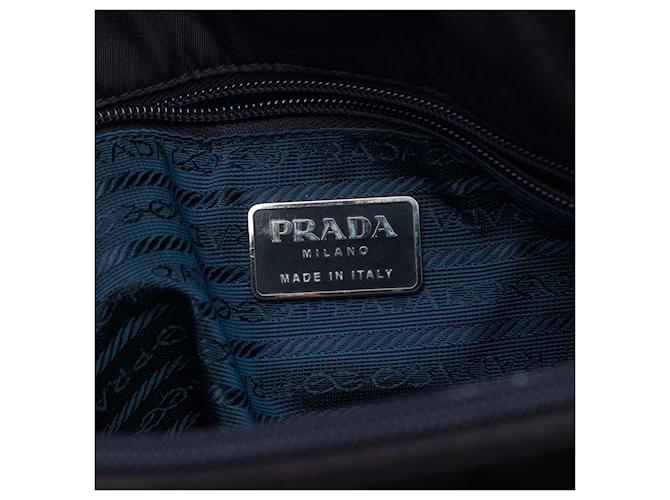 Prada Black Tessuto Chain Tote Schwarz - Ansicht 5
