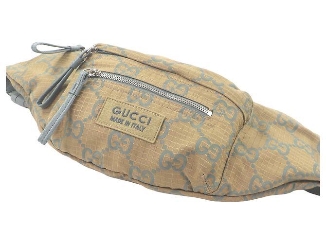 Bolso cinturón Gucci de nailon ripstop GG marrón Castaño Caqui - vista 3