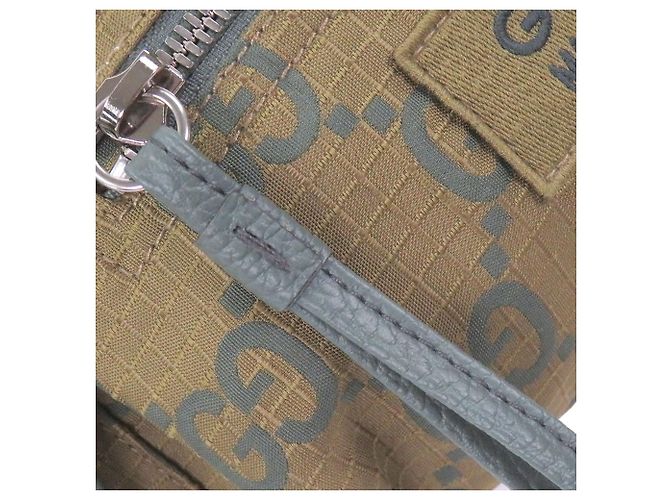 Bolso cinturón Gucci de nailon ripstop GG marrón Castaño Caqui - vista 8