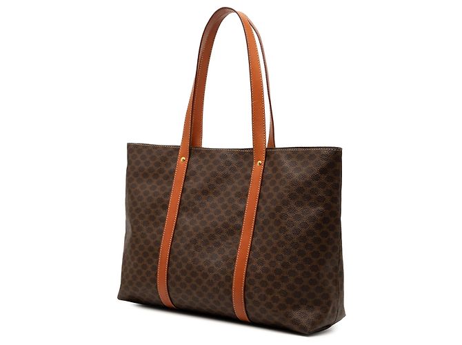 Céline Celine Brown Macadam Coated Canvas Tote Braun - Ansicht 2