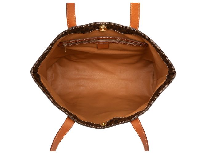 Céline Celine Brown Macadam Coated Canvas Tote Braun - Ansicht 4