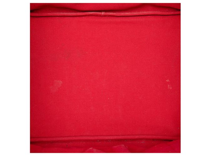 Prada Red Large Canvas Canapa Logo Tote Rot - Ansicht 4