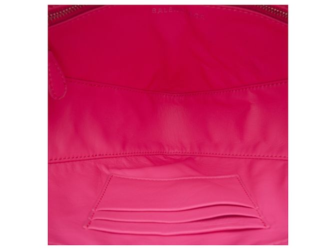 Borsa a tracolla Balenciaga Triangle Chain in pelle bianca Bianco - vista 4