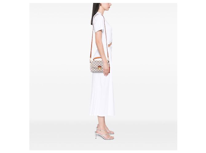 Louis Vuitton White Damier Azur Croisette Bianco - vista 6