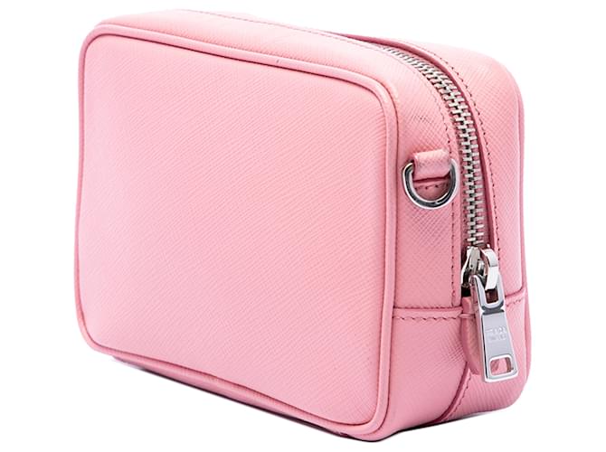 Prada Mini Borsa Camera Lux in Saffiano Rosa - vista 2