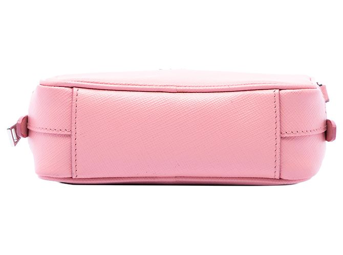Prada Mini Borsa Camera Lux in Saffiano Rosa - vista 3