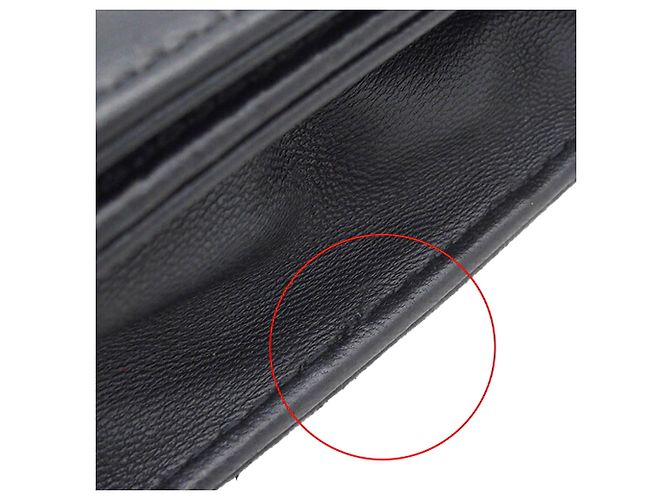 Portafoglio Chanel Black CC Embossed Lambskin Camellia Wallet On Chain Nero - vista 18