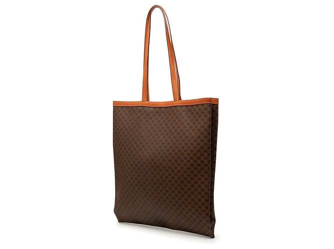 Céline Celine Brown Macadam Coated Canvas Tote Braun - Ansicht 2